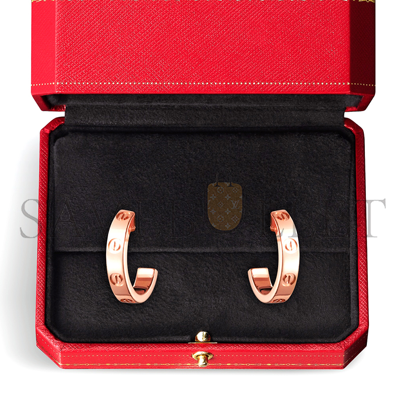 CARTIER LOVE HOOP EARRINGS, SMALL MODEL B8029000